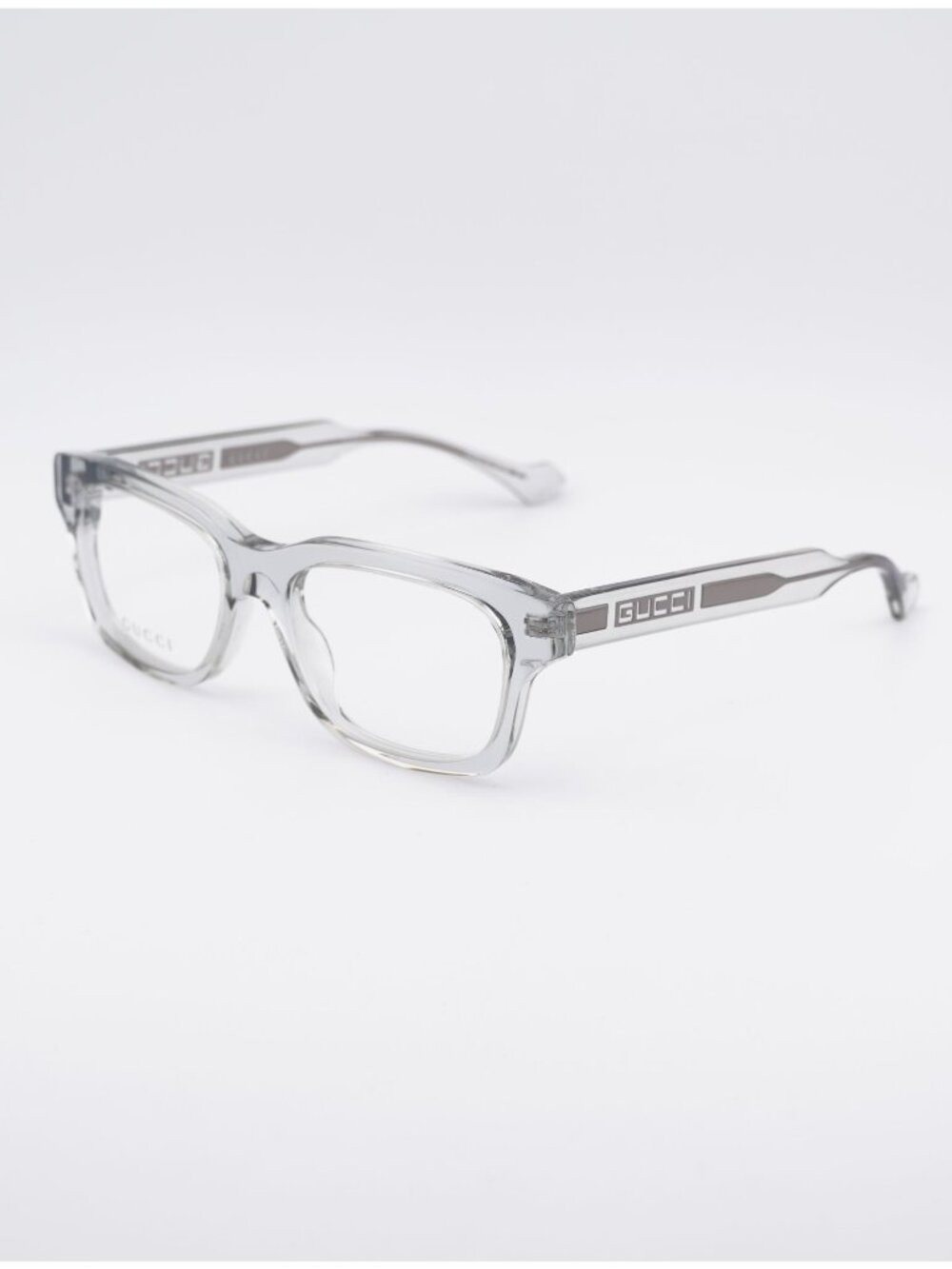 Gucci GG1731O 003 Eyeglasses Transparent Grey 54mm Rectangle Frame